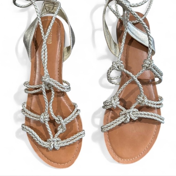 Mossimo Supply Co Silver Gladiator Sandals - Picture 2 of 8